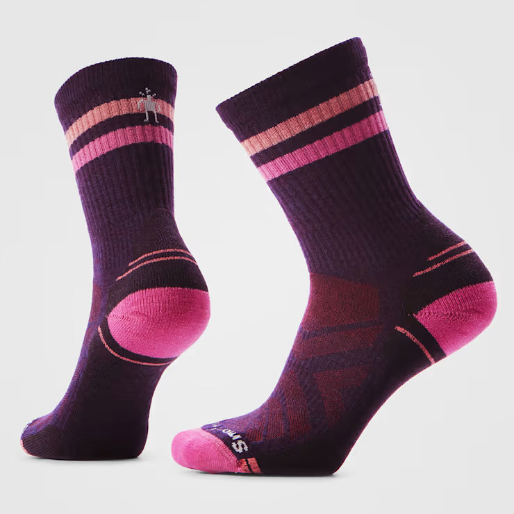 Women's Hike Light Cushion Tube Stripe Crew Socks