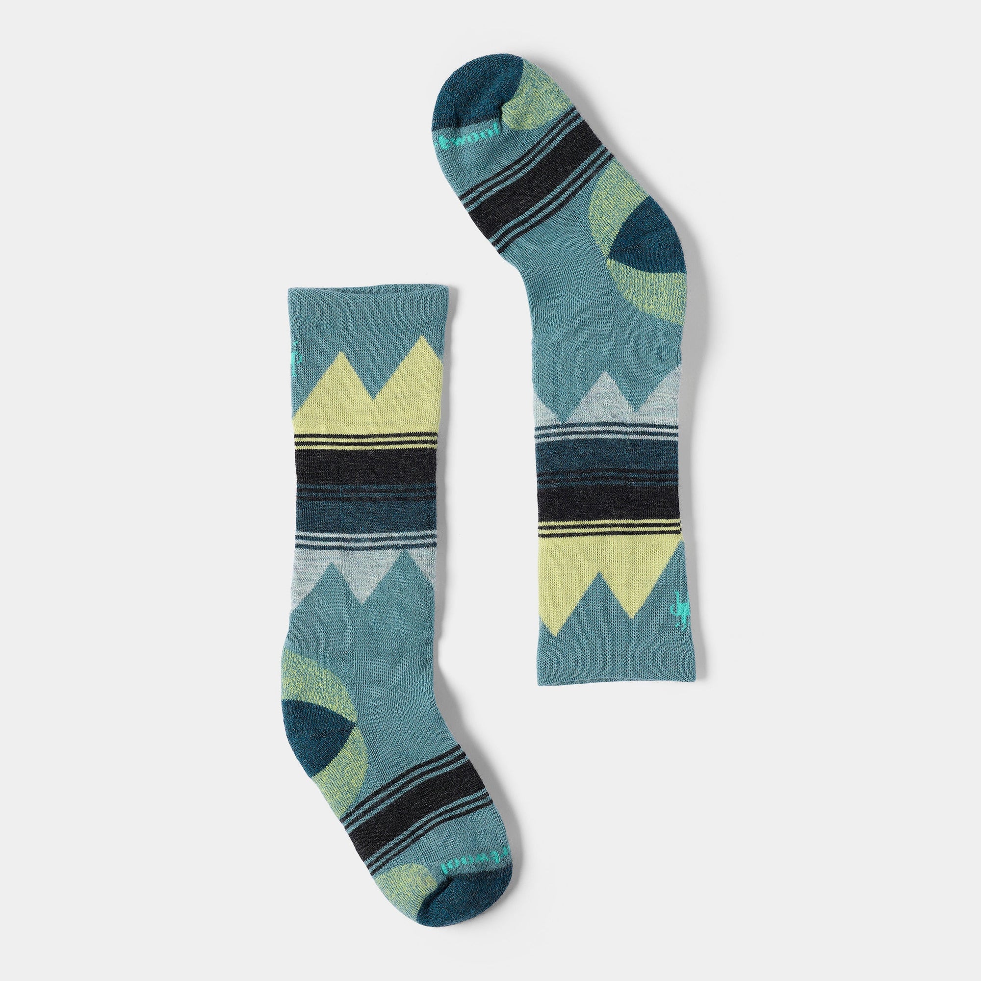 Smartwool Kids' Ski Light Cushion OTC Socks in Dusty Teal