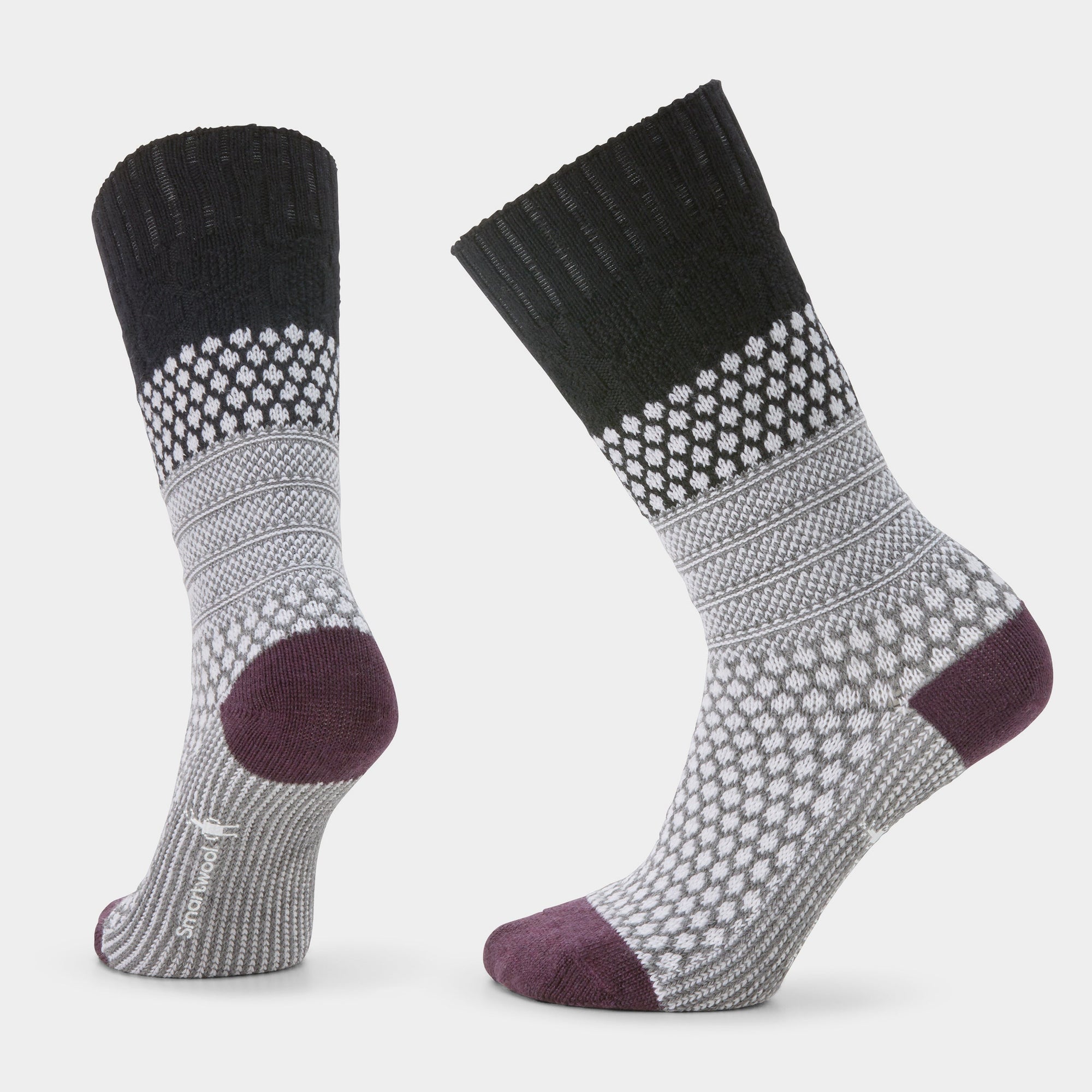 Smartwool Women's Everyday Cozy Popcorn Cable Crew Socks in Black