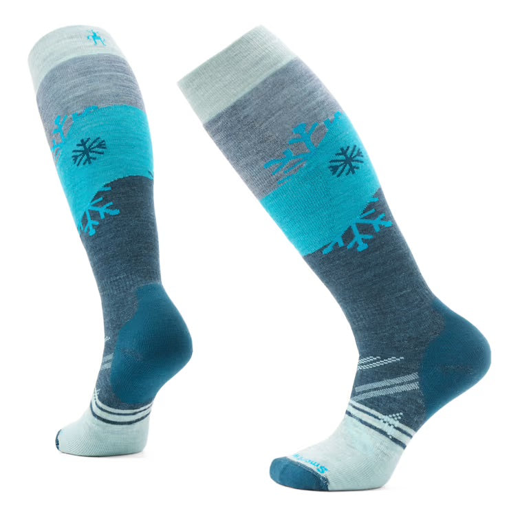 Women's Ski Snowpocalypse Pattern Over The Calf Socks