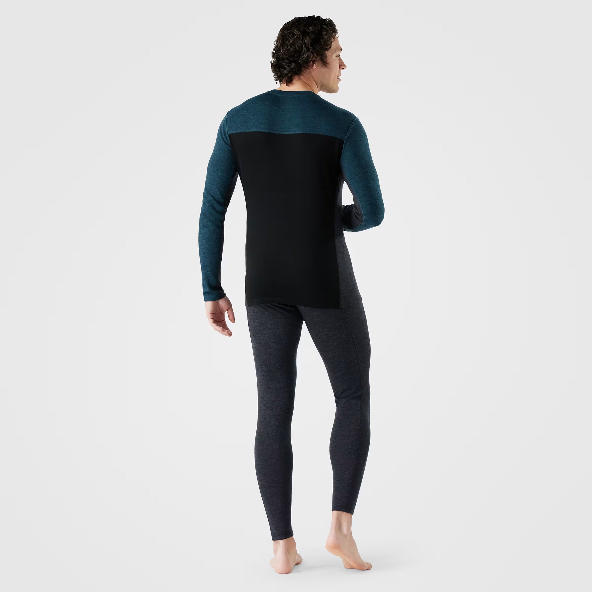 Men's Classic Thermal Merino Base Layer Colorblock Crew Boxed