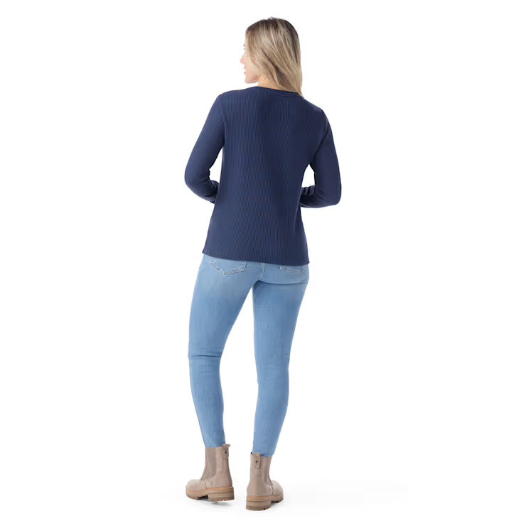 Women's Waffle Long Sleeve Henley