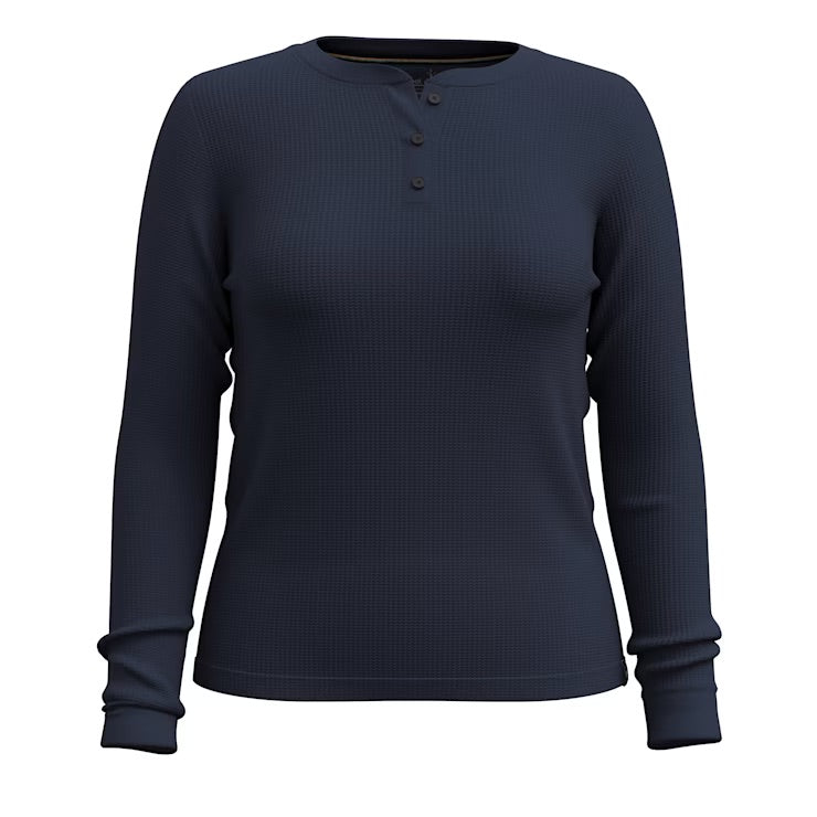 Women's Waffle Long Sleeve Henley