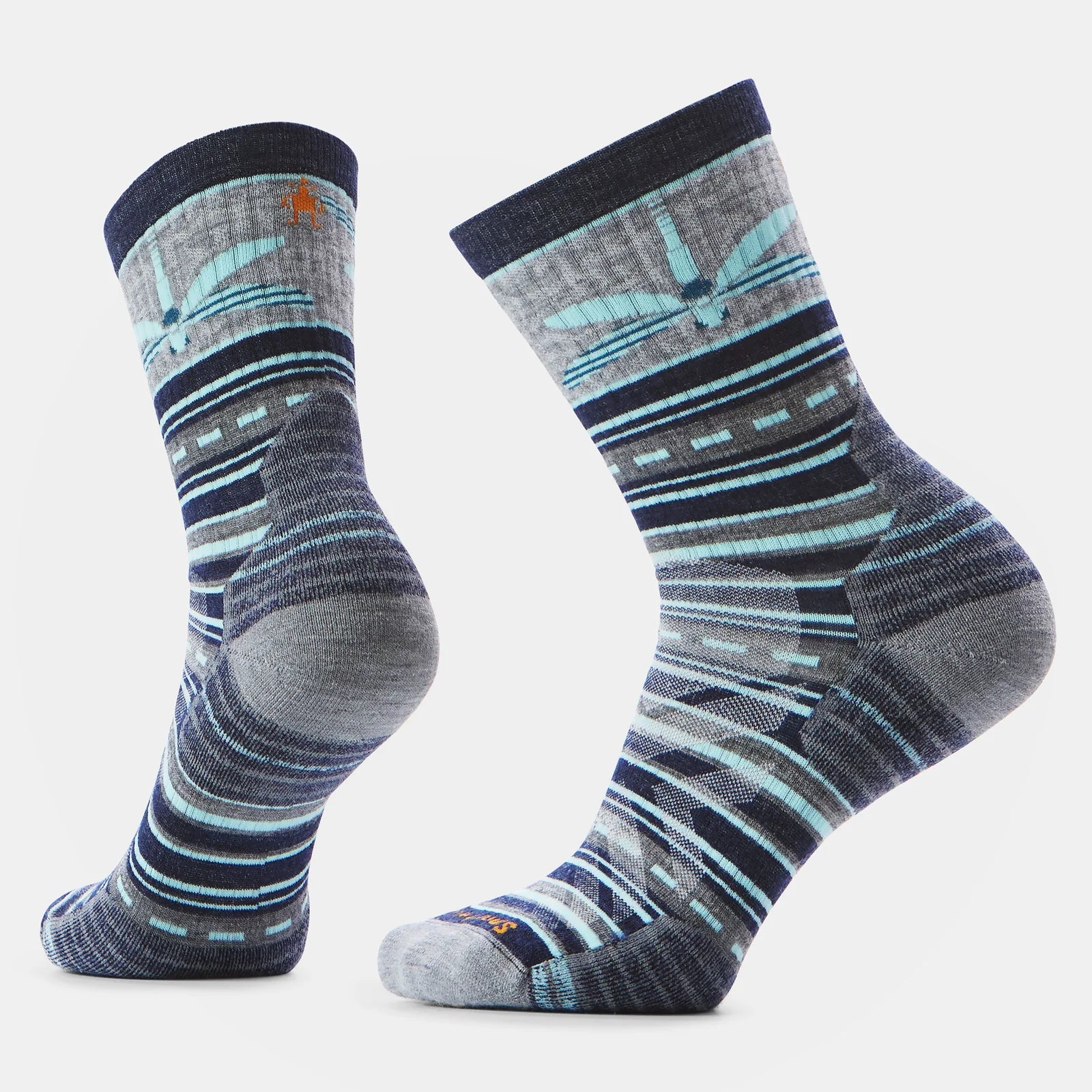 Smartwool Women's Hike Targeted Cushion Dragon Stitch Mid Crew Socks - Deep Navy