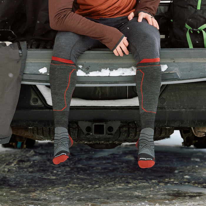 Intraknit Ski Zero Cushion OTC Socks in Black, detail
