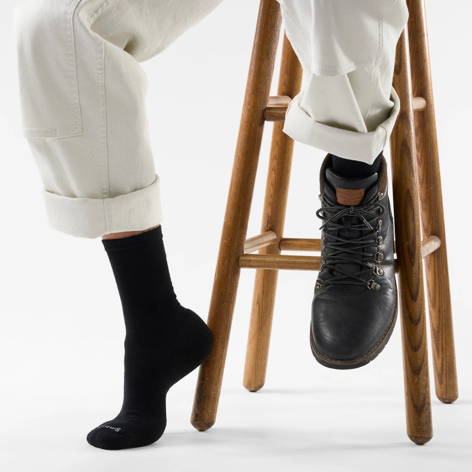 Everyday Solid Rib Crew Socks