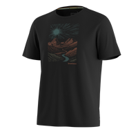 Smartwool Men's Wander Valley Active Short Sleeve Graphic Tee in Black, detail