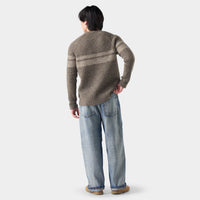 Smartwool Men's Fisherman Crew Sweater in Mocha Heather, alternate view