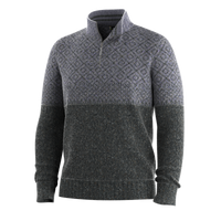 Smartwool Men's Summit 1/4 Zip Sweater in Charcoal Heather, detail