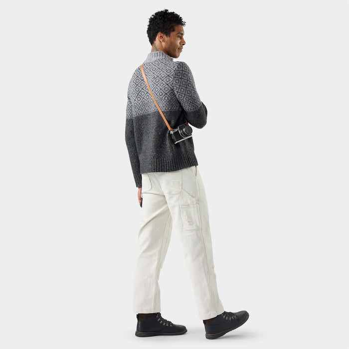 Smartwool Men's Summit 1/4 Zip Sweater in Charcoal Heather, alternate view