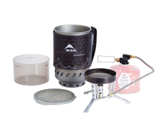 Unpacked windburner duo stove system