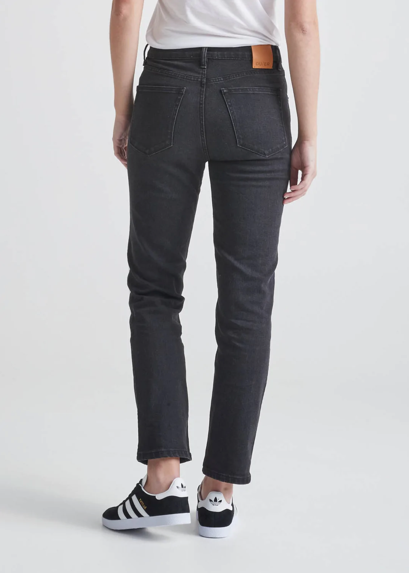 Women's Midweight Denim High Rise Straight - Aged Black