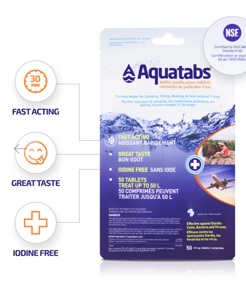 Aquatabs (Pkg Of 50, 1L Tabs)