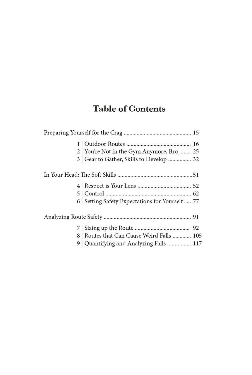 ... But I Won't Fall There: Risk Assessment When Transitioning from Gym to Crag