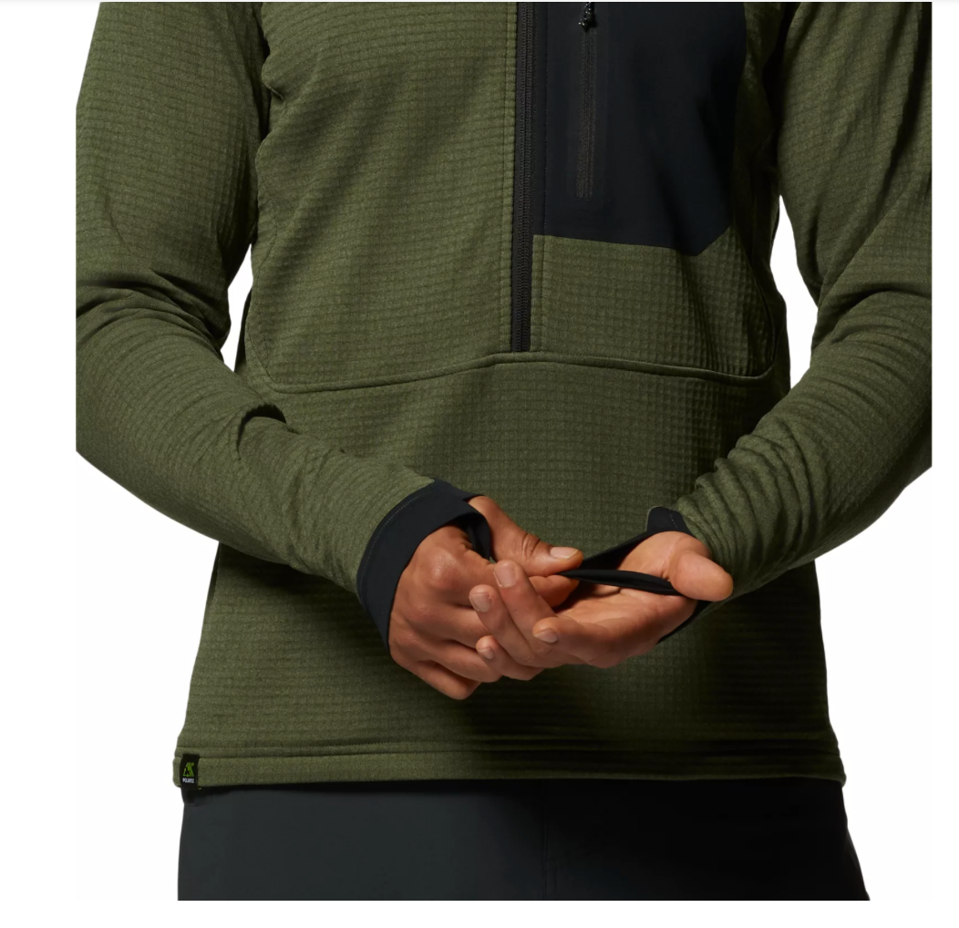 Men's Polartec Power Grid Half Zip Jacket