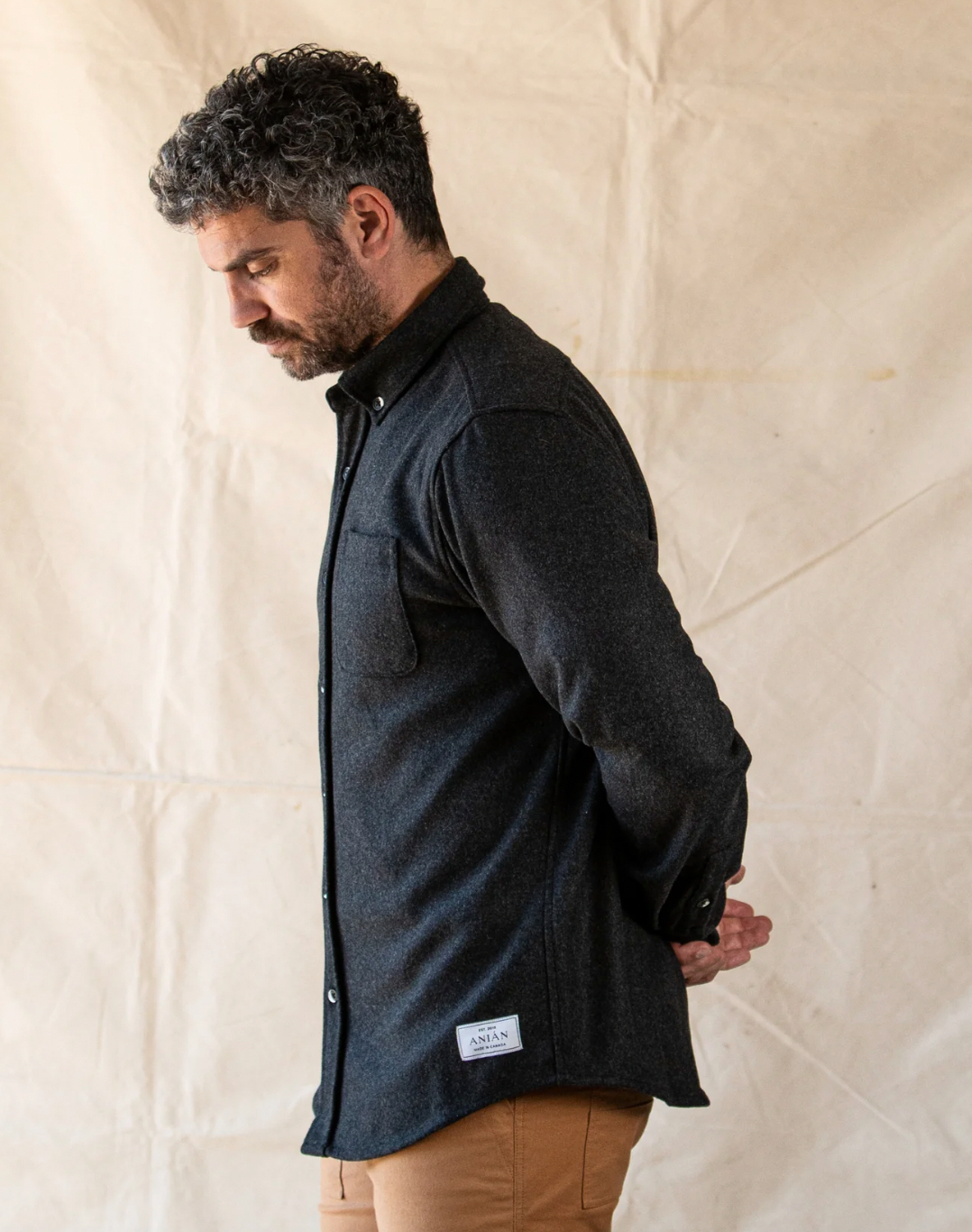 Men's Modern Melton Wool Shirt