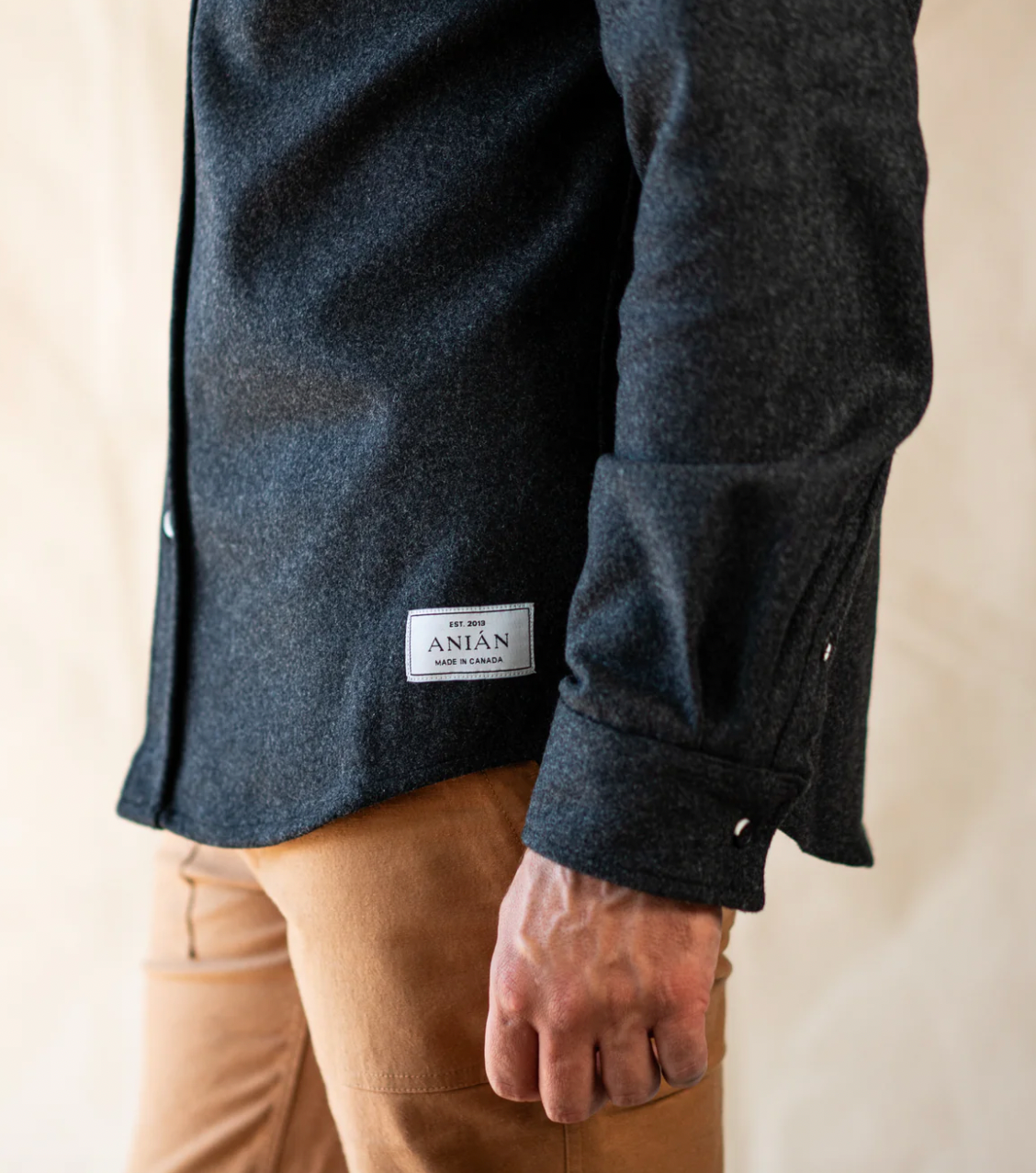 Men's Modern Melton Wool Shirt