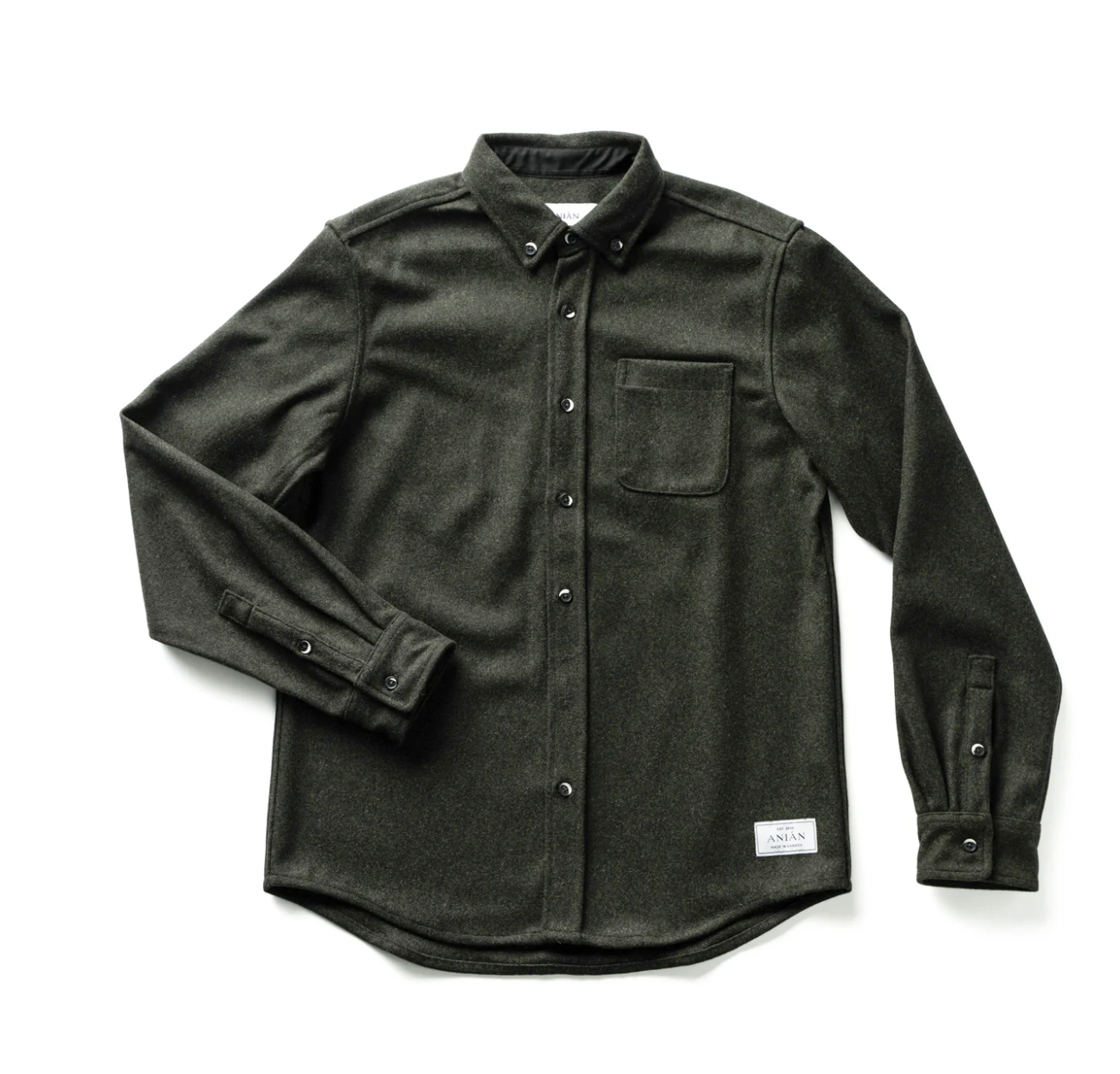 Men's Modern Melton Wool Shirt