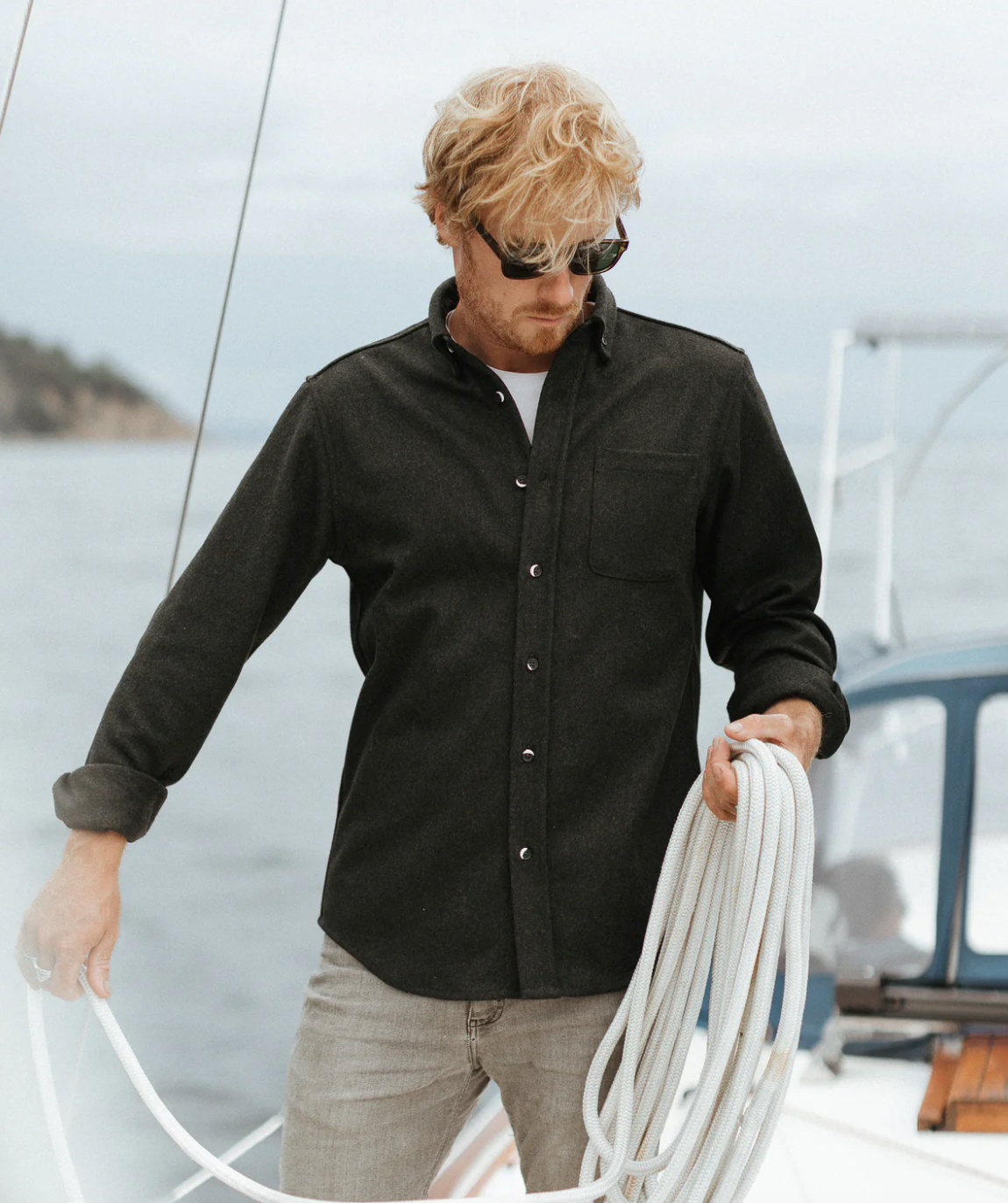 Men's Modern Melton Wool Shirt