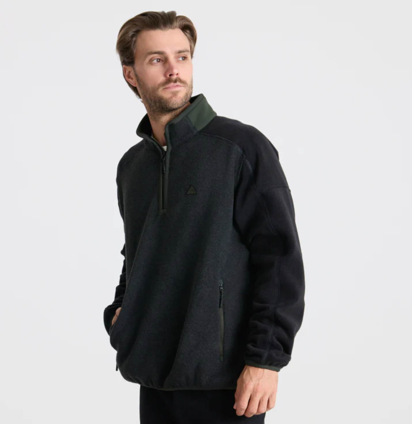 Men's Campover Fleece Mock Hoodie