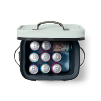Yeti Hopper Flip 12 Soft Cooler - open with drinks