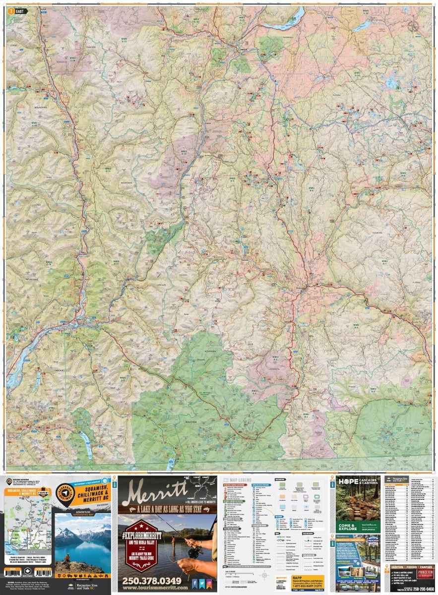 Squamish, Chilliwack & Merritt BC - Recreation Map