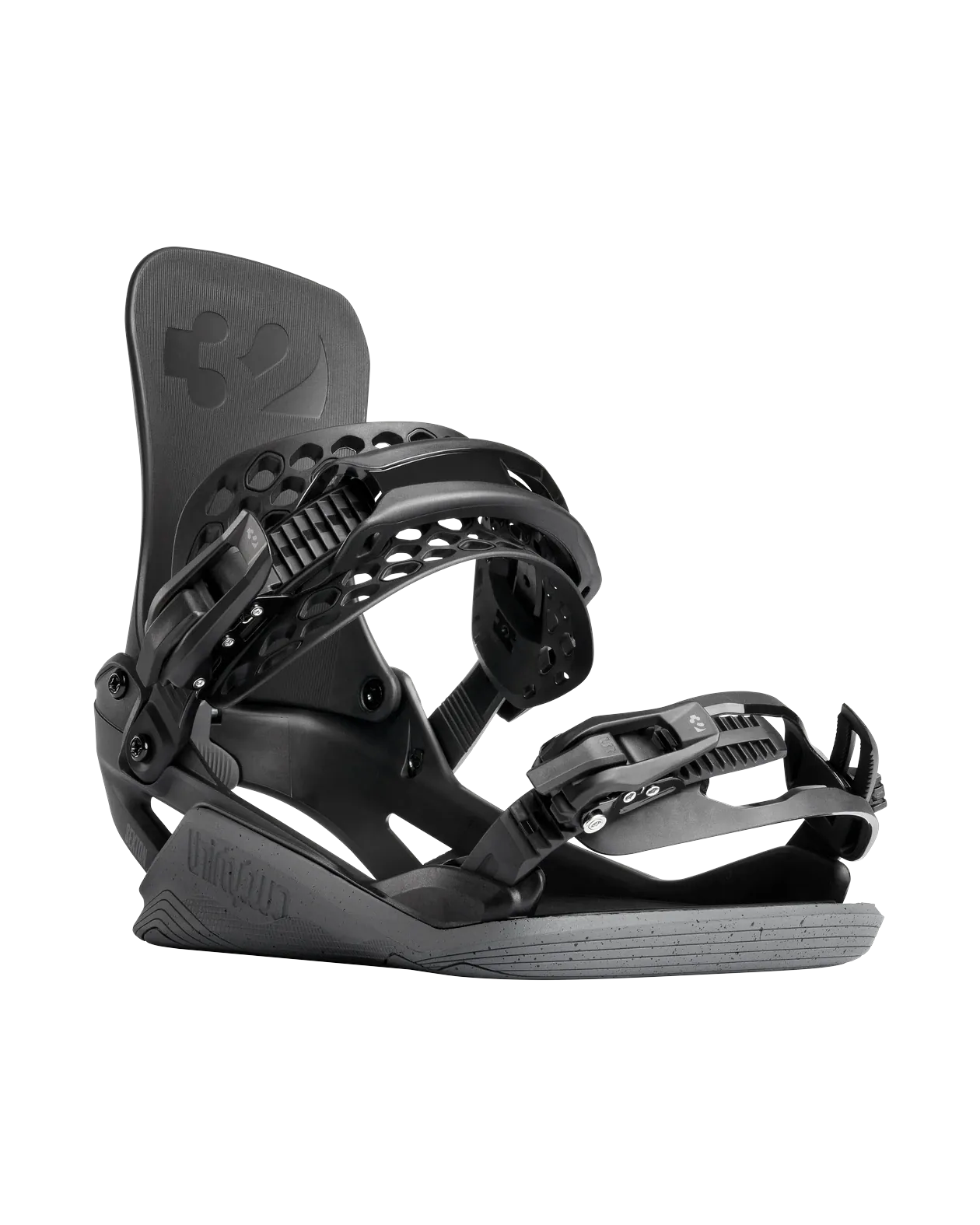 Thirtytwo Basin Public Fase Snowboard Bindings, Black/Gray (2)