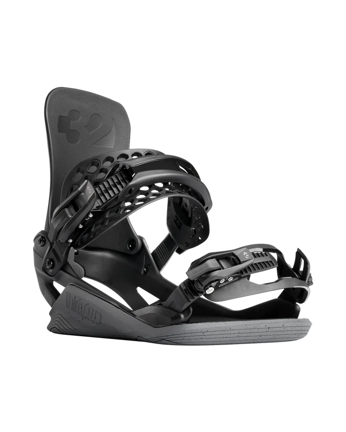 Thirtytwo Basin Public Fase Snowboard Bindings, Black/Gray (2)