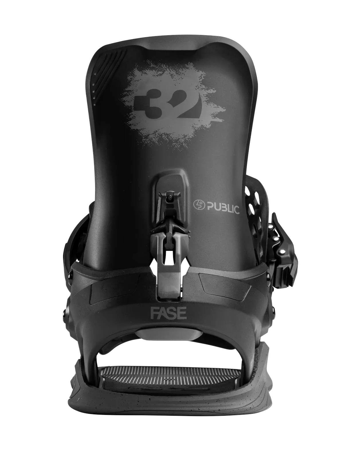 Thirtytwo Basin Public Fase Snowboard Bindings, Black/Gray (3)