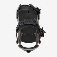 Union Force snowboard binding top view, brown