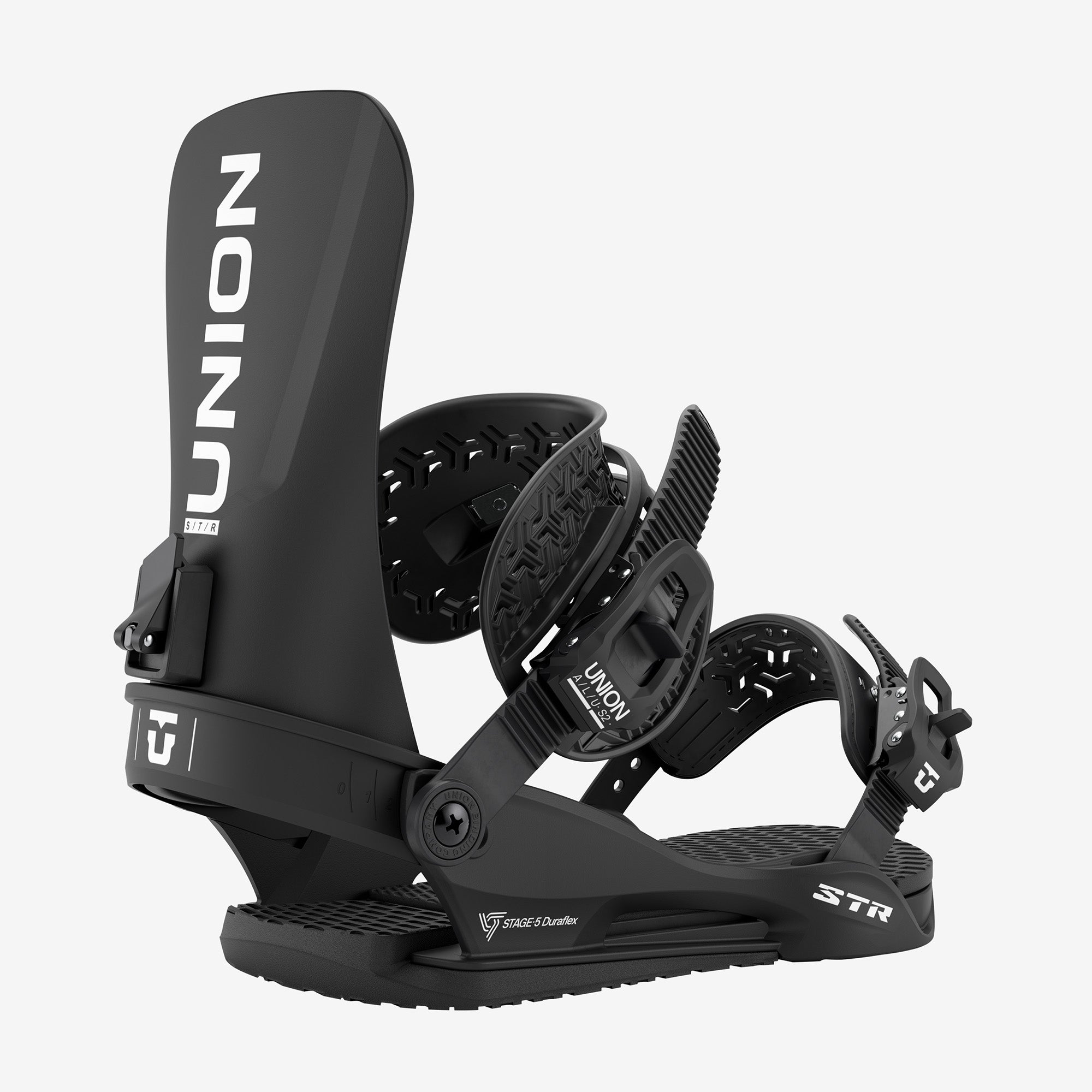 Union STR snowboard binding in black
