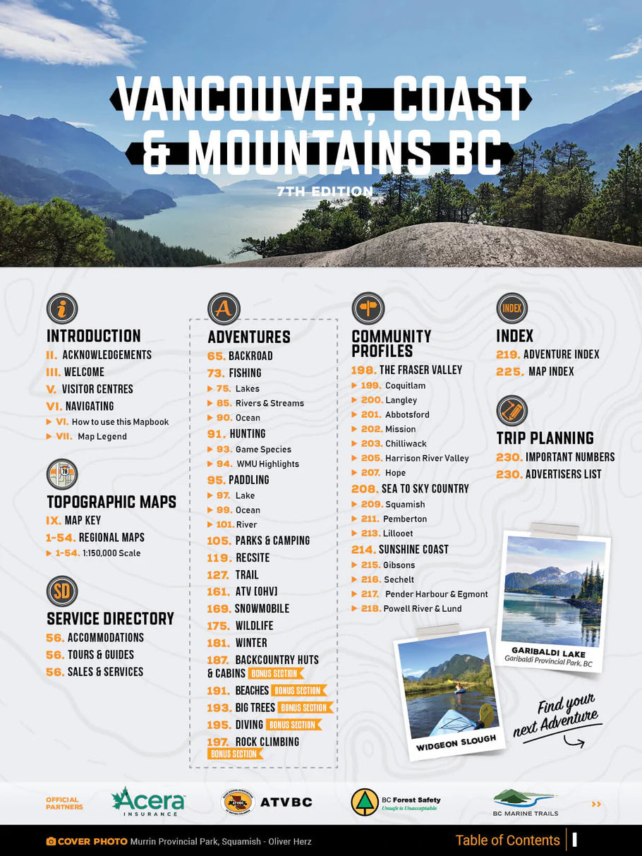 Vancouver, Coast & Mountains BC Backroad Mapbook 7th Edition