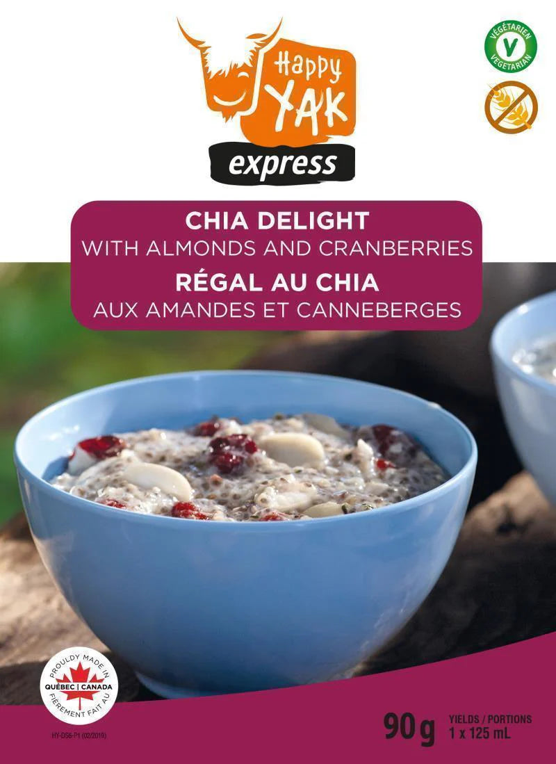 Happy Yak Chia Delight with Almonds and Cranberries Mt. Waddington's
