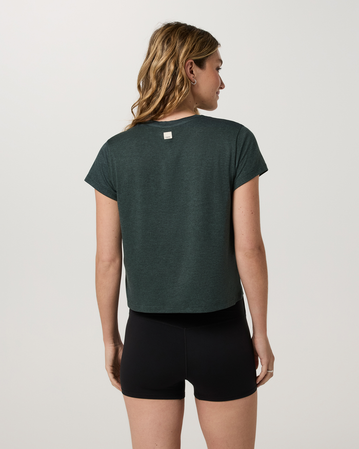 Vuori Energy Classic Tee - Hemlock Heather, back