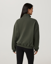 Vuori Restore Oversized Half Zip - Army, back