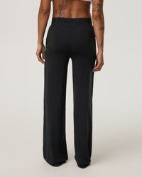 Vuori Halo Essential Wideleg Pant in Black Heather, back