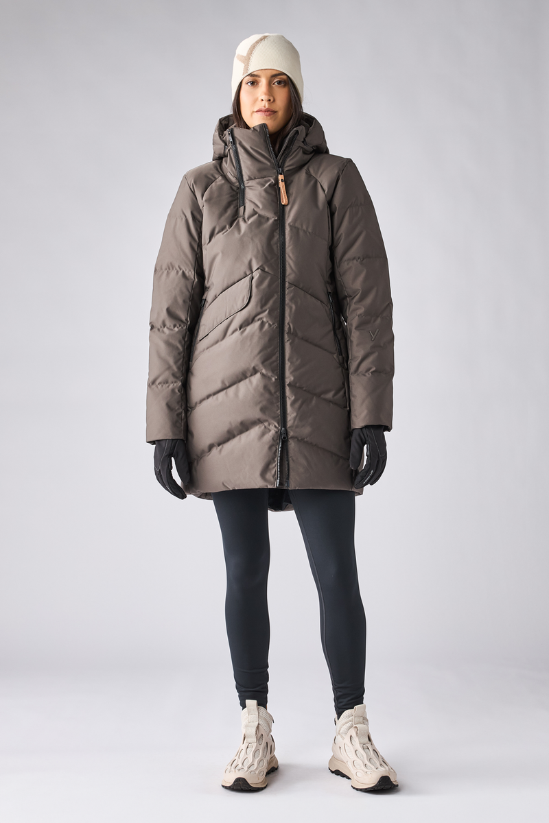 Indyeva Women's Ayaba IV Jacket in Silt/Black colour block