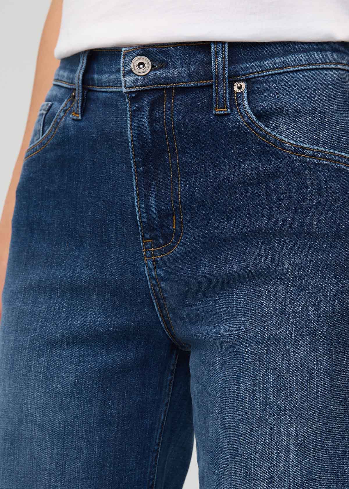 DUER Women's Performance Denim+ High Rise Wide Leg - Night Harbour detail