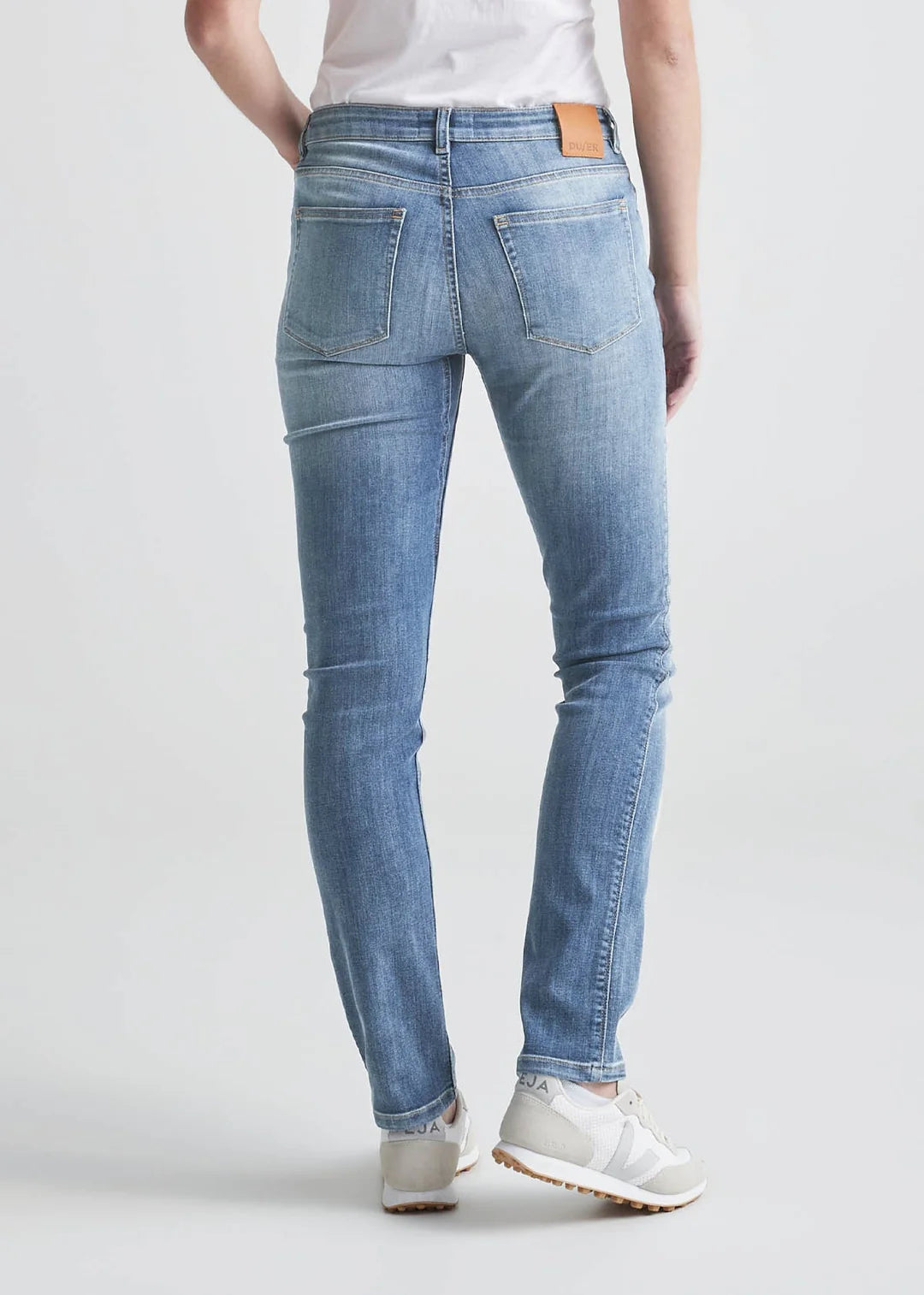 Women's Performance Denim Mid Rise Slim Straight