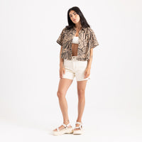 Women’s Bless Up Camp Woven SS - Khaki