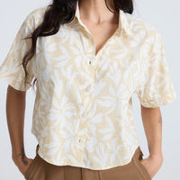 Women’s Bless Up Camp Woven SS - Sand