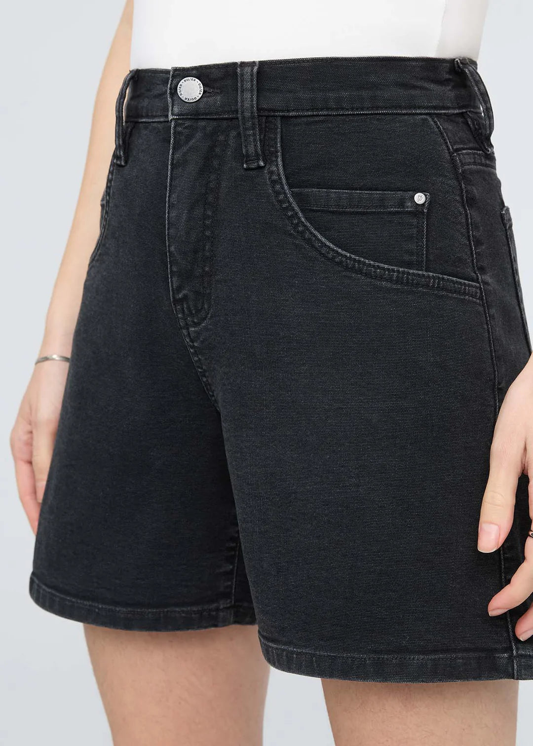 Women's Stretch Canvas High Rise Relaxed Short