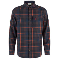 Fjällräven Men's Fjällglim Regular Shirt, Black Oak/Wood Brown
