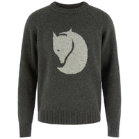Fjällräven Men's Logo Knit Sweater, Deep Forest