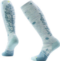 Women's Ski Full Cushion Ice Blossom OTC Socks in Frosty Green, alternate view