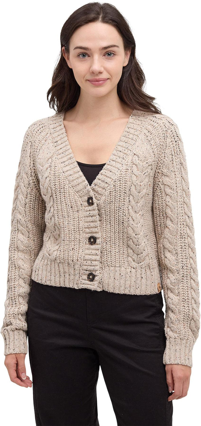 tentree Stillwater Fleck Cardigan - Pale Oak Heather Fleck