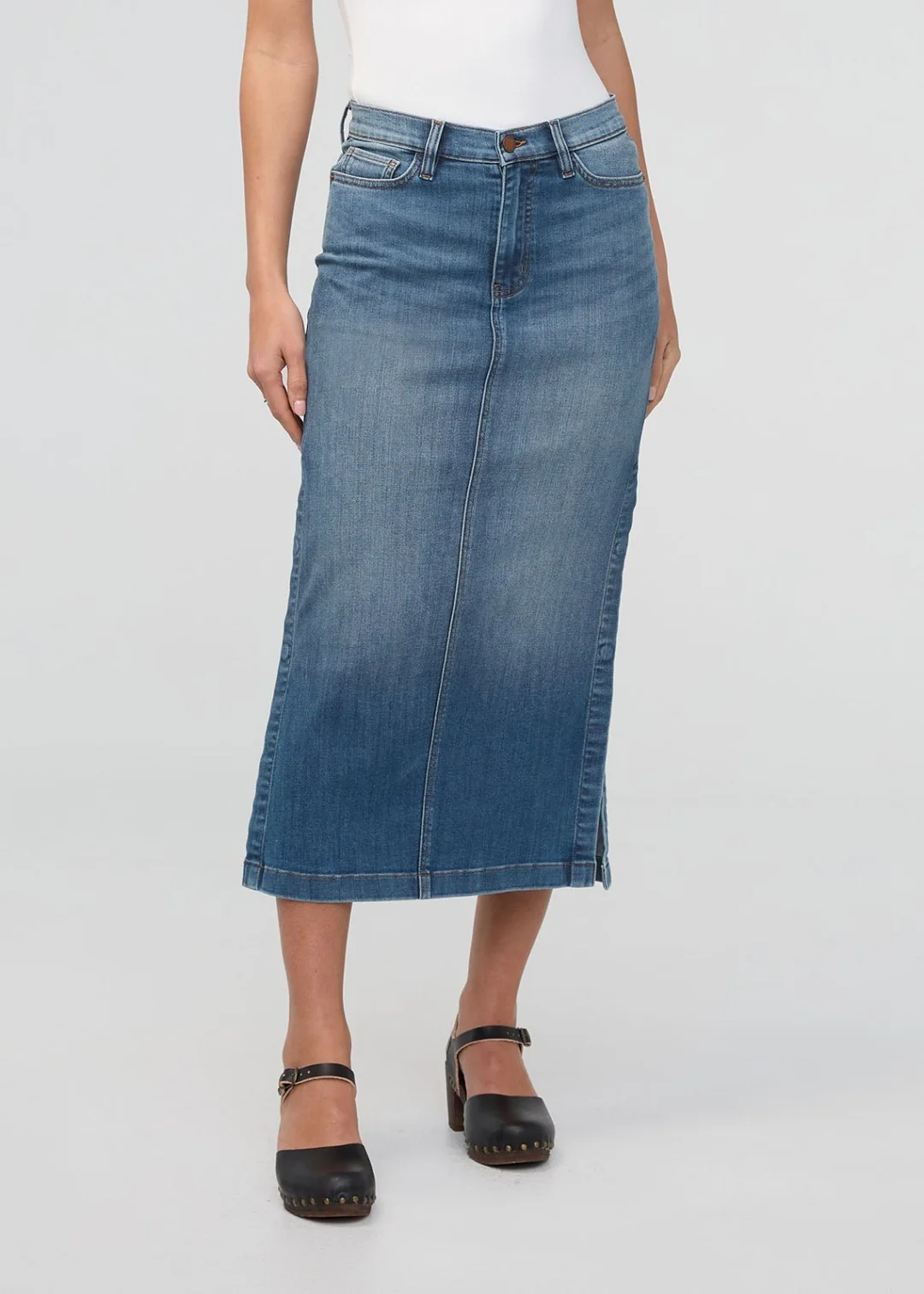 Women’s Performance Denim Slit Skirt