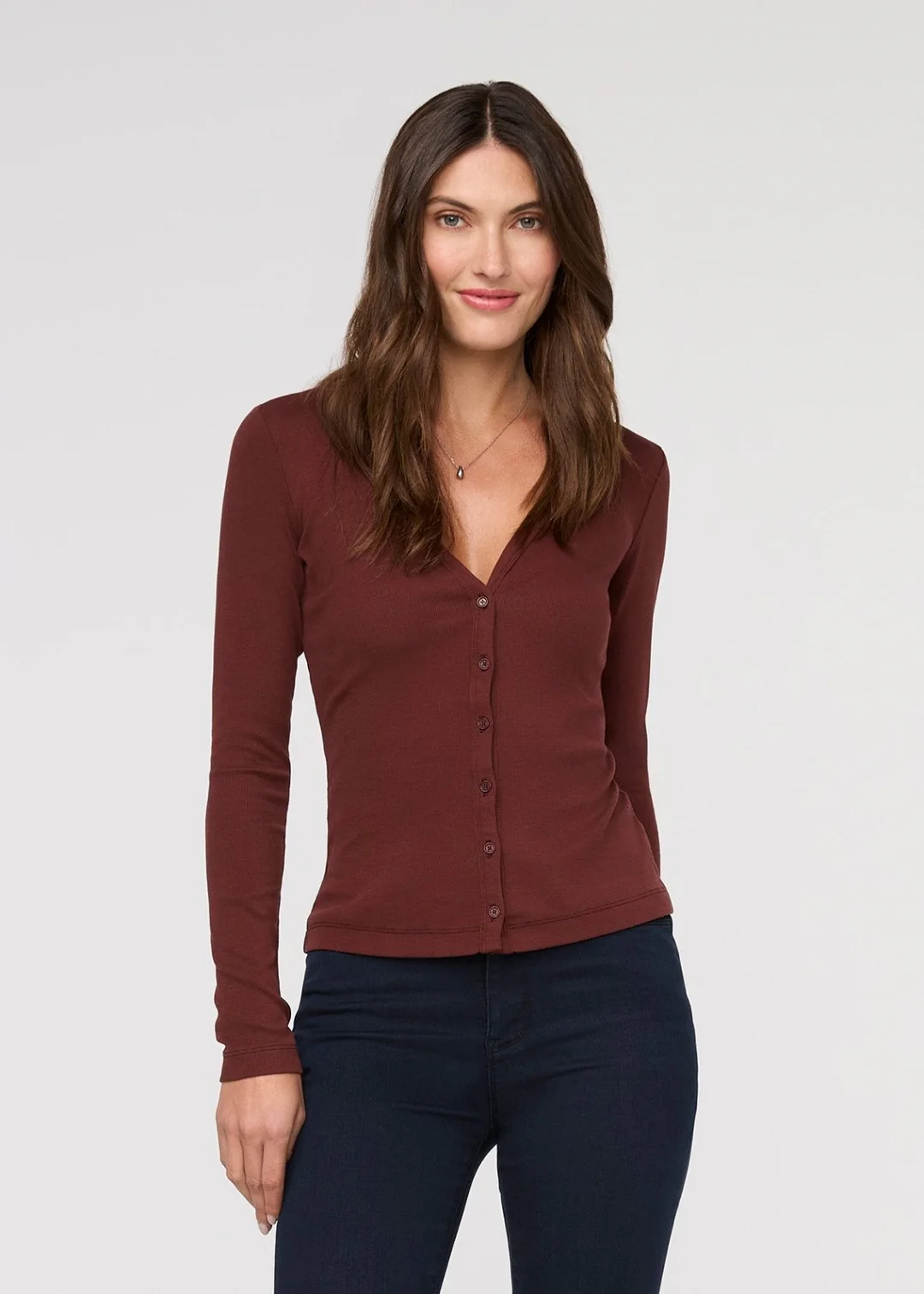 Women’s Ribbed Pima Fitted Button Down