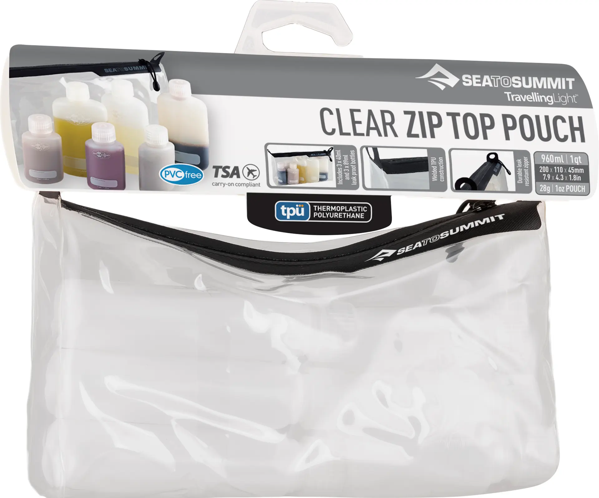 TPU Clear Zip Top Pouch