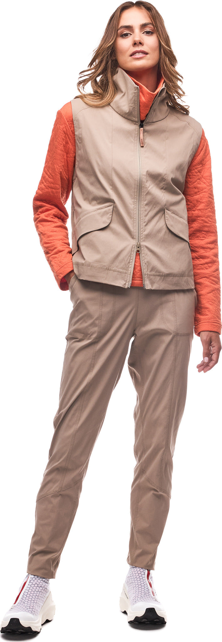 Indyeva Soma Light Woven Vest - Silt